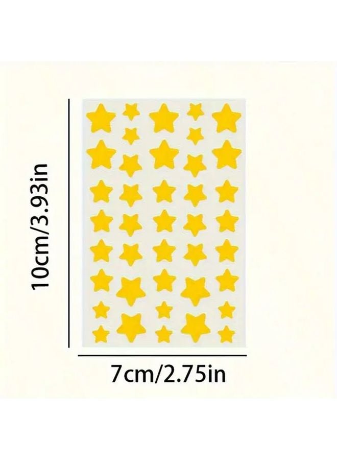 350 Star Stickers 7 Colors Plant Based Glue For Face Hand Phone Notebook Decoration - Image 4